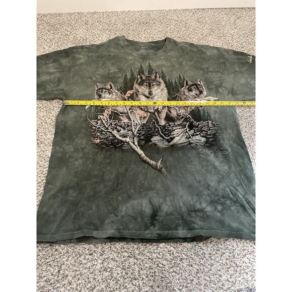 The Mountain Find 12 Wolves Forest Green Tie Dye Graphic Tee Mens XL T-Shirt USA - Picture 8 of 9